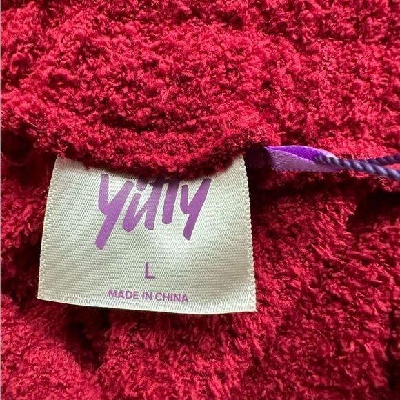 Fabletics Yitty Pet Me Jogger Sweatpants Large Merlot Heart Shaped Back Pockets - Picture 5 of 7